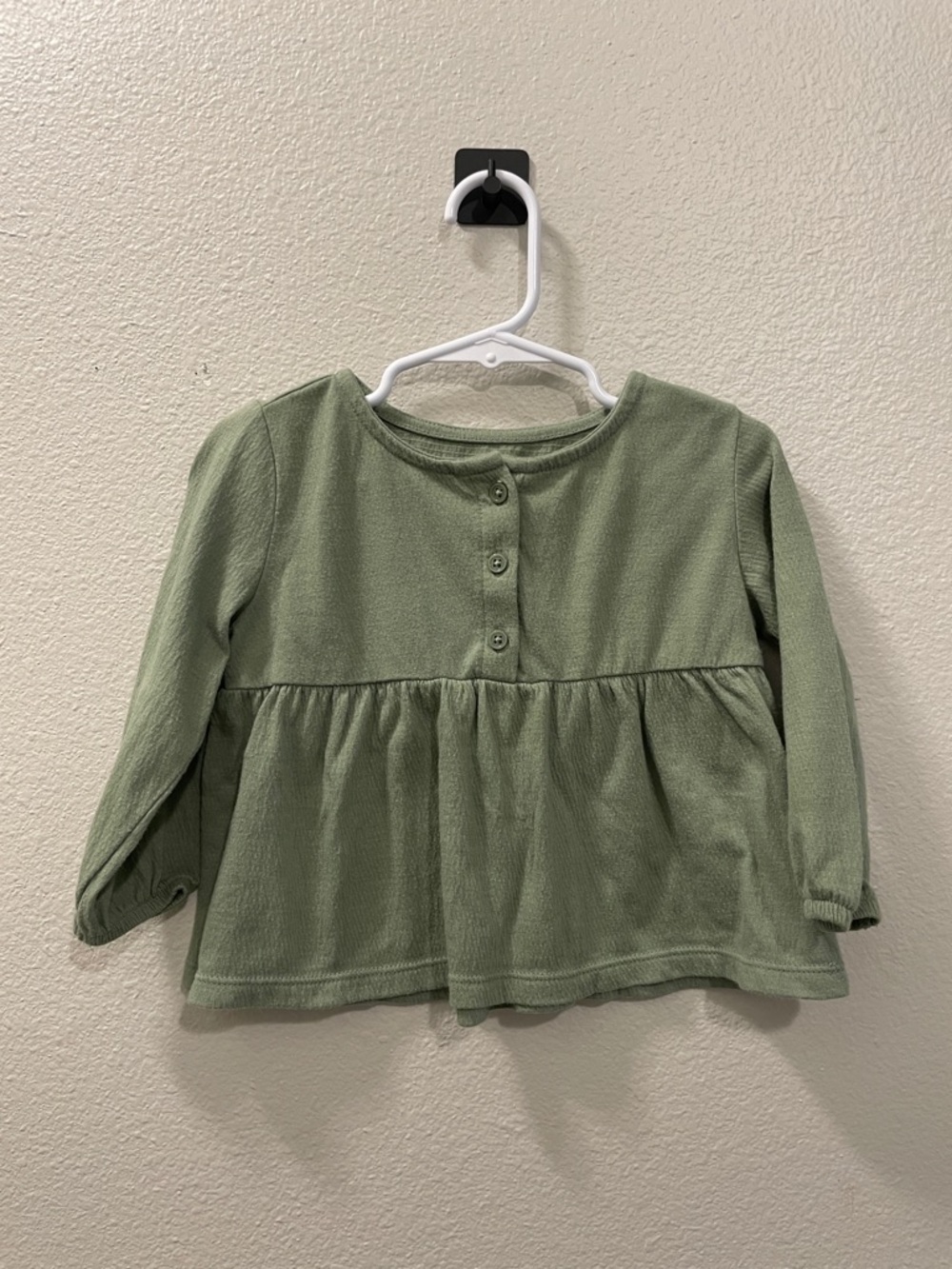 Carter's Long-Sleeve Sage Green Peplum Top